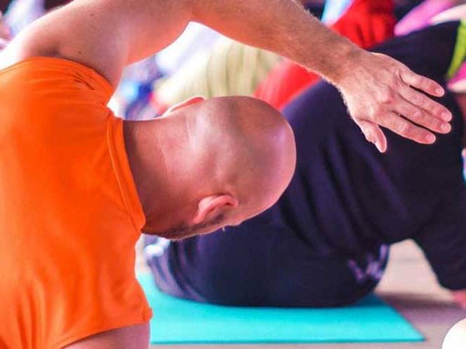 Man doing yoga